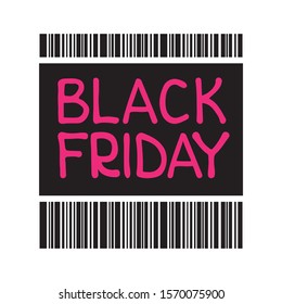 Template for Black Friday sale. Design element for poster, card, leaflet, price tag or banner. Vector illustration.