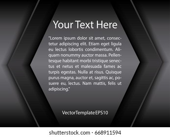 Template Black, Silver and White Pattern