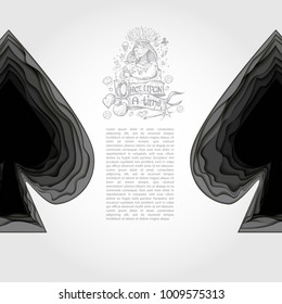 A template with a black symbol in the form of a peak suit icon. Cover.