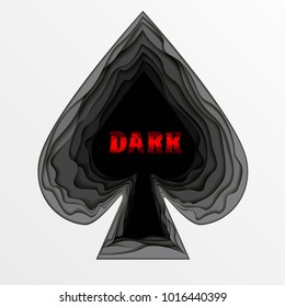 A template with a black symbol in the form of a peak suit icon. Cover.