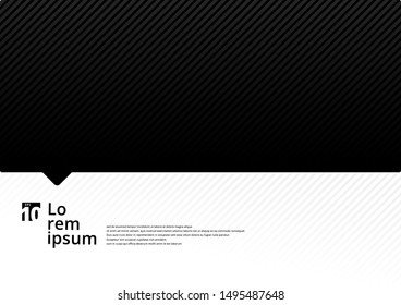 Template black and white with diagonal lines pattern background and texture. Vector illustration