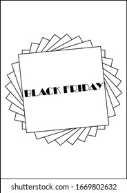 Plantilla para texto en blanco y negro para el viernes en negro. Colocar texto. Imagen de fondo. Afiche. Publicidad. Imagen vectorial. Cartel. El día es viernes negro. Vender.
