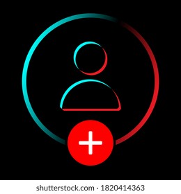 Template blank avatar for web app. Mockup user frame isolated on black background