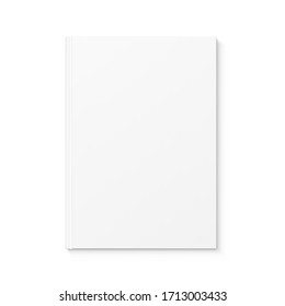 Template of blank cover book isolated on white background. Vector illustration. It can be used for promo, catalogs, brochures, magazines, etc. Ready for your design.	
