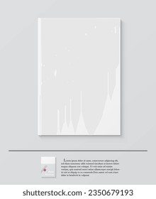 Template of blank cover book. Vector illustration. It can be used for promo, catalogs, brochures, magazines, etc. Ready for your design. EPS10.