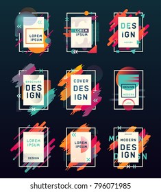 Plantilla de tarjetas de visita o marco para fotografía en blanco o vacío con diseño moderno. Folleto o volante de papel, afiche de arte, diseño geométrico ornamental para álbumes. Tema de entretenimiento