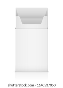 template blank empty pack of cigarettes stock vector illustration isolated on white background