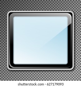 Template blank mockup outdoor lightbox for advertising and corporate identity. Outdoor billboard with lighting.