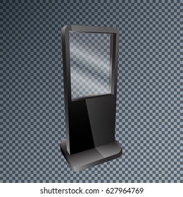 Template blank mockup outdoor lightbox for advertising and corporate identity. Outdoor billboard with lighting.