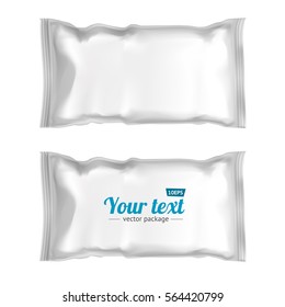 Template Blank Realistic Plastic Pack Set with Place for Your Text . Empty Mock Up. Vector illustration