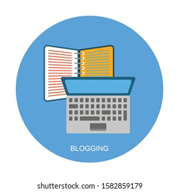 Template blogging info graphics. Concept for website banners and promotional materials
