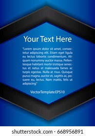 Template Blue, Black and White Pattern