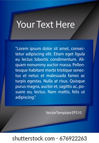 Template Blue, Black and White Pattern