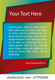 Template Blue, Green, Red and White Pattern