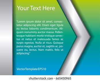 Template Blue, Green, Silver and White Pattern