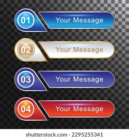 Template blue shiny glossy gradient lower third Vector illustration design
