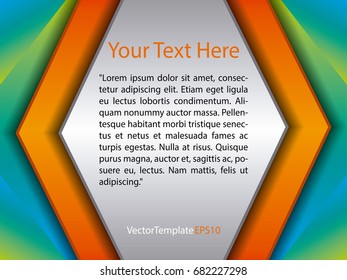 Template Blue, Silver and Orange Pattern