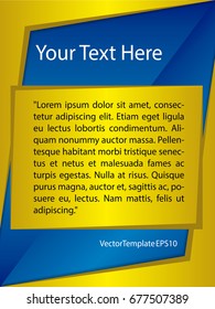 Template Blue, Yellow and White Pattern