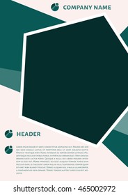 Template book cover, flyer, brochure, booklet. The layout of the presentation. Annual report design from the shapes of the polygons