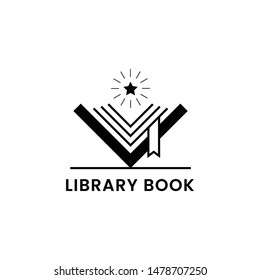 template book logo with starlight