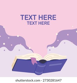 Modelo de um livro ilustração vetorial, Conceito de leitura e literatura. Educação e conceito de vetor de conhecimento.
