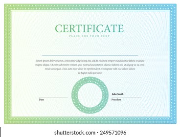 Template Border Diplomas Certificate Currency Vector Stock Vector ...