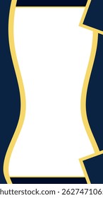 Template Border Twibbon Certificate Blue Gold	