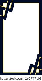 Template Border Twibbon Certificate Blue Gold	