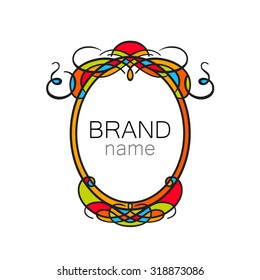Template Brand logo. Frame for a brand name.