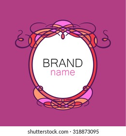 Template Brand logo. Frame for a brand name.