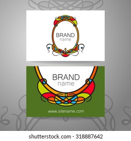 Template Brand logo. Frame for a brand name.