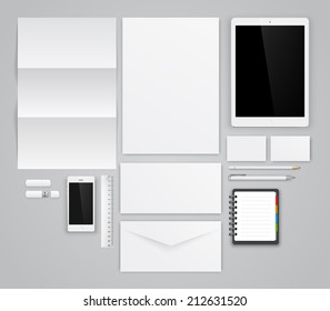 Template for branding identity. Vector graphic design presentations and portfolios.