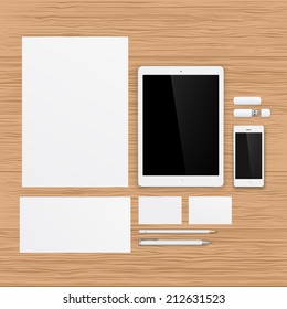 Template for branding identity. Vector graphic design presentations and portfolios.