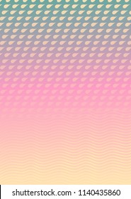 Template with bright gradient elements, with rain droplets and undulating lines. For registration of presentations, certificates, web advertising, posters, banners, school announcements