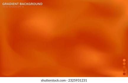 Template of bright orange background. Vector wallpaper with blurred wavy fluid gradient. Digital fiery backdrop with flame silk texture for web or print cover banners, posters, flyers