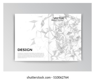 Template of brochure with abstract elements