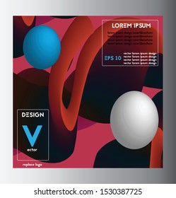 template brochure abstract form design colorful element 