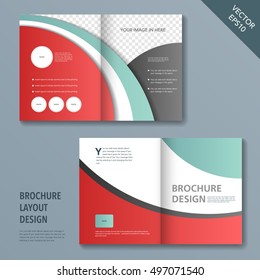 Template of brochure design with spread pages