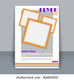 Template for brochure or flyer. Editable A4 poster for business, education, presentation, website, magazine cover.