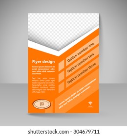 Template for brochure or flyer. Editable site for business, education, presentation, website, magazine cover...