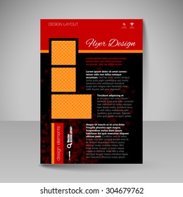 Template for brochure or flyer. Editable site for business, educations, presentations, websites, magazines cover, travel guides.