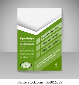 Template for brochure or flyer. Editable site for business, education, presentation, website, magazine cover...