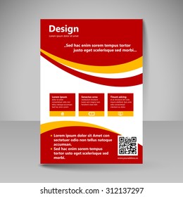 Template for brochure or flyer. Editable site for business, education, presentation, website, magazine cover.