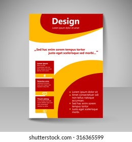 Template for brochure or flyer. Editable site for business, education, presentation, website, magazine cover.