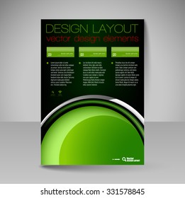 Template for brochure or flyer. Editable site for business, education, presentation, website, magazine cover.