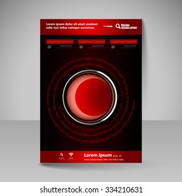 Template for brochure or flyer. Editable site for business, education, presentation, website, magazine cover.