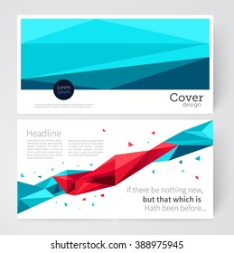 Template brochure, leaflet, magazine spread. stock-vector Abstract geometric background triangle element