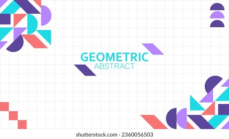 Template brochure, poster, prestation shape geometric abstract background design. Vector illustration. Modern and trendy style.