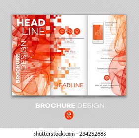 Template for brochure. Vector illustration