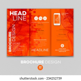 Template for brochure. Vector illustration